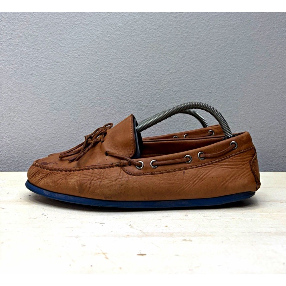 M. Gemi Brown Leather Driving Loafers Size 42